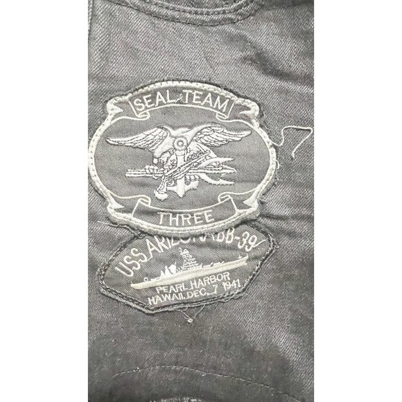 Smith & Graham Hustle Today Boys Youth Army Black Ripple Denim Jeans Size 14 - Picture 4 of 9